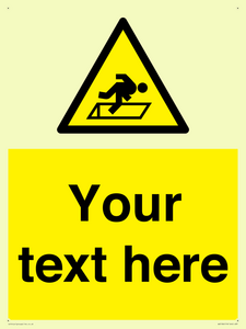 Custom Warning Hatch Sign